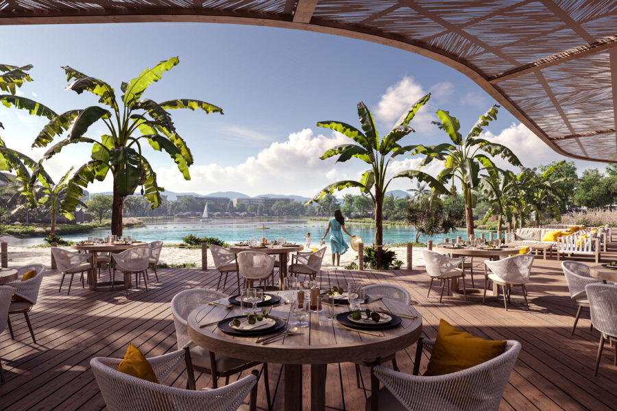 Laguna Lakelands — lakeside restaurant deck